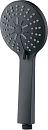 Лейка для душа 5-функциональная d=105мм матовый черный MELODIA MKP26500_bk