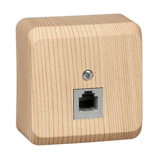 Розетка ОУ TF RJ11 (сосна) ЭТЮД SE