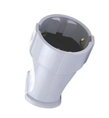 Штепсельное гнездо с з/к 16А 220В IP20 (белый) MAKEL