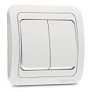 Выключатель СУ 2кл со вставкой (белый) Mimoza MAKEL