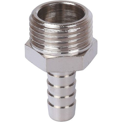 Штуцер никелированный НР 1/2"х10 STOUT