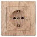 Розетка 2P+E Schuko 16А (сосна) Intro Solo ЭРА (4-202-11) Б0043318