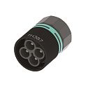 Вилка кабельная 3Р+N 4мм2 17.5А IP68 (черная) TEEPLUG Techno (Италия)