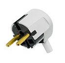 Вилка штепсельная угловая с кембриком с з/к 16А 220В IP20 Евростандарт (белый) BYLECTRICA (В16-002)