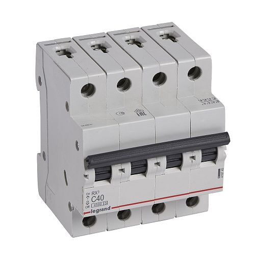 Автоматический выключатель 4п C40 4.5кА RX3 Legrand/ИЭК (419745)