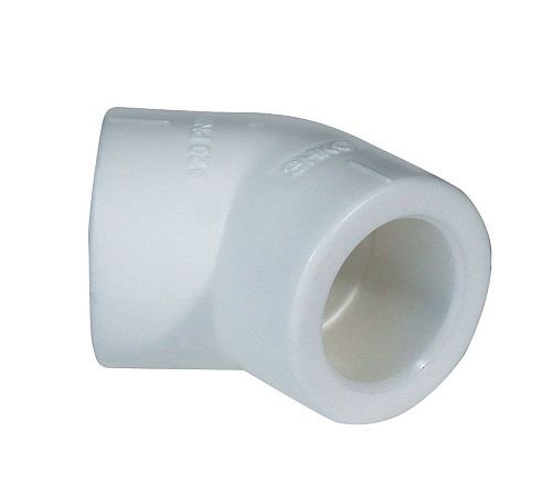 Угольник PP-R 45˚ 20 (белый) PROAQUA