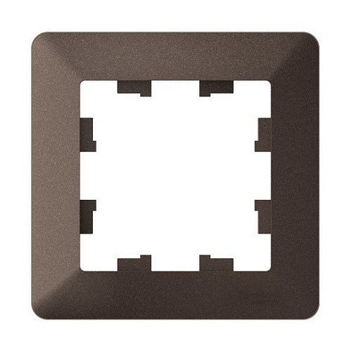 Рамка 1 пост (мокко/дымч. черный) ATLASDESIGN AIR SE