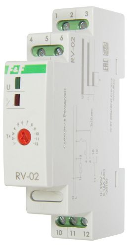 Реле времени RV-02 с задержкой выключения Контакт 1п 16А 1NO/NC F&F