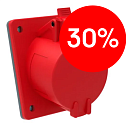 Розетка ССИ-414 16А-6ч/380-415В 3Р+PЕ IP44 встраиваемая MAGNUM ИЭК