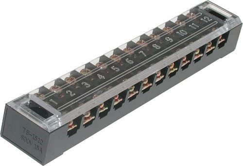 Блок зажимов контактактный винтовой 12 пар 1.5мм2 15А 3КВК 1512 ТВ(С)