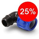 Отвод с наружной резьбой 25x1" POELSAN 10004523