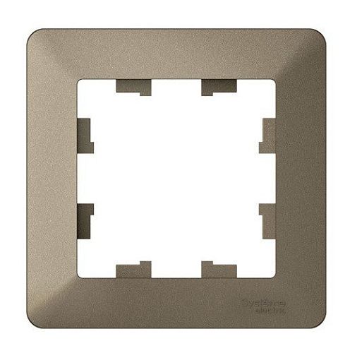 Рамка 1 пост (шампань/дымч. черный) ATLASDESIGN AIR SE