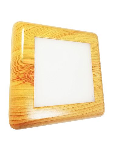 Светильник светодиодный накладной 6Вт 4000К 450Лм 120х120мм IP41 Mega Light сосна квадрат