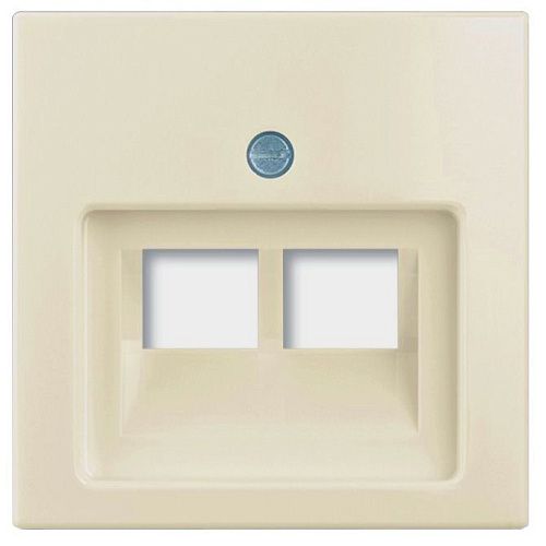 Накладка для двойной розетки TF/РС 0214. 0220/12 (слоновая кость) Basic 55 (1803-02-92) ABB