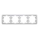 Рамка 4 поста горизонтальная (белый) Mimoza MAKEL