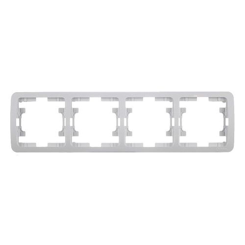 Рамка 4 поста горизонтальная (белый) Mimoza MAKEL