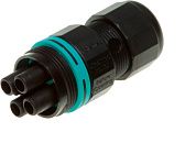 Розетка кабельная 3Р+N 0.5-4мм2 17.5А IP68 (черная) TEEPLUG Techno (Италия)