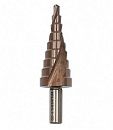 Сверло ступенчатое Ø 4-20мм (9ступ) HSS-COBALT Hilberg