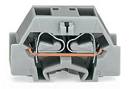 Клемма 4-проводная MINI с боковым подключением пружинная 2.5мм2 (светло-серая) WAGO (261-333)