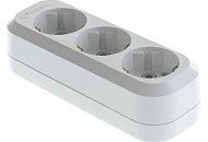 Колодка ОУ 3 гнезда с з/к IP20 (белый) Grup Priz MAKEL