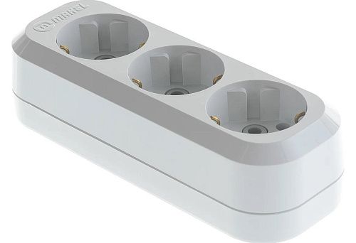 Колодка ОУ 3 гнезда с з/к IP20 (белый) Grup Priz MAKEL