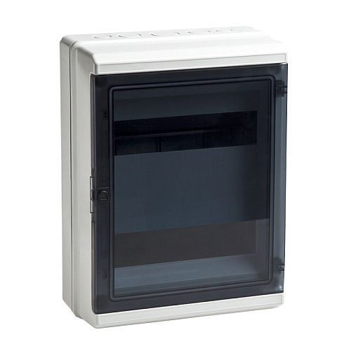 Бокс навесной 2ряда 24 мод. 370х275х135мм с N/PE-12/0 прозрачная дверь IP55 ТУСО Ruvinil (69024П)