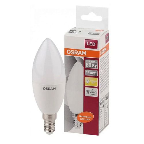 Лампа светодиодная свеча STAR CLASSIC 6.5Вт 830 550Лм E14 4058075134171 OSRAM