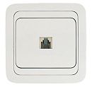 Розетка СУ TF со вставкой (белый) Mimoza MAKEL