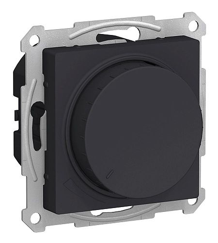 Светорегулятор (диммер) поворотно-нажимной 630Вт (карбон) ATLASDESIGN SE