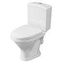 Унитаз-компакт Вест косой выпуск нижний подвод 1 режим сиденье полипропилен Santeri 