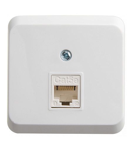 Розетка ОУ PC RJ45 категория 5е (белый) ЭТЮД SE