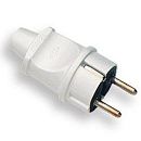 Вилка прямая с з/к 16А 220В IP20 (белый) MAKEL