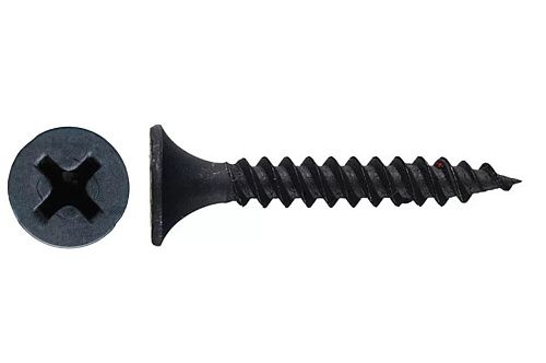 Саморез черный по ГК частый шаг 3.5х25 (40шт) Tech-Krep 102378