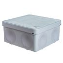 Коробка распределительная ОУ 100х100х50мм с крышкой двухкомпонентная безгалогенная (HF) IP66 (серая) Промрукав