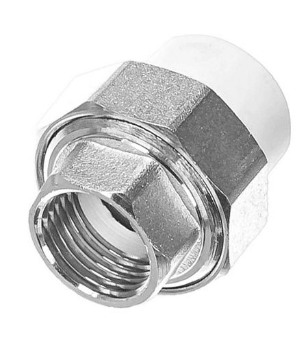 Муфта PP-R комбинированная разъёмная раструбная ВР  РОСТерм  20-1/2"  белая