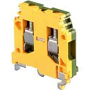 Клеммник на DIN рейку 6.0мм2 (желто-зеленый) TE Entrelec Rus
