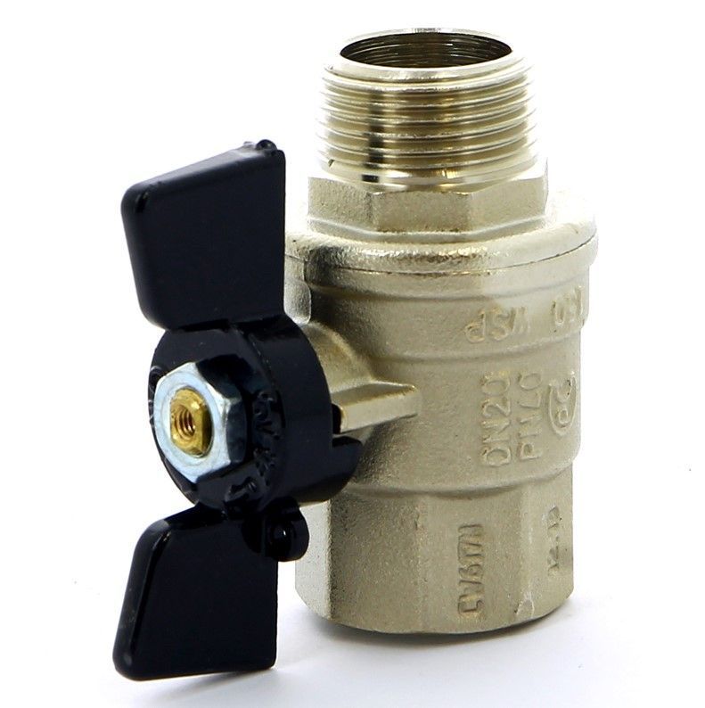 Кран шаровой 3/4 ВР/НР усиленного типа (ручка бабочка) 307 серия Bugatti Кран шаровой 3/4 ВР/НР усиленного типа (ручка бабочка) 307 серия Bugatti