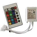 Контроллер для светодиодных лент RGB 144Вт 12В IP20 инфракрасный с пультом Ecola